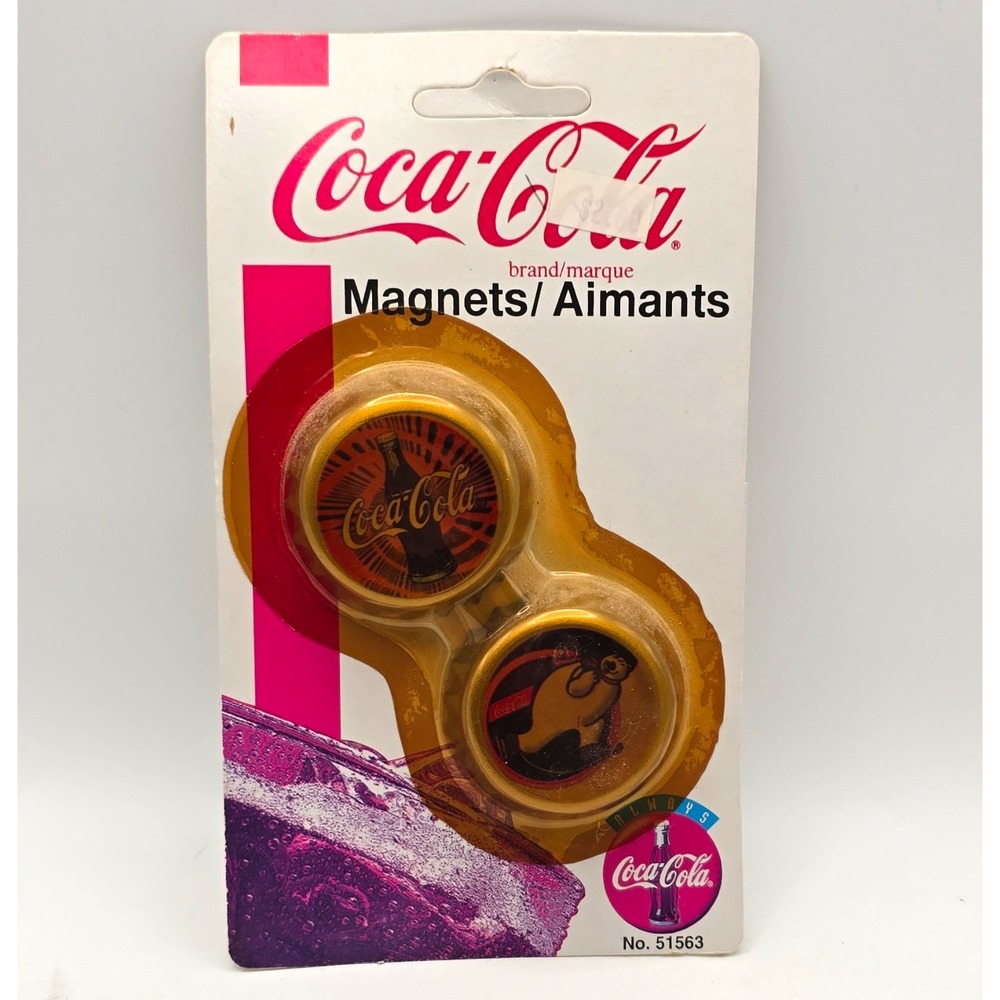 Coca-Cola Refrigerator Magnets 2-Piece Set No. 51563, Original 1997 Soda